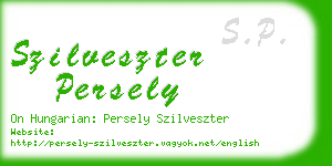 szilveszter persely business card